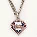 Philadelphia Phillies Silver Tone Chain Necklace with Phillies Team Logo Pendant