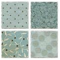 Tumbled Tile Coasters Green pattern