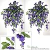 TWO 3' Artificial Wisteria Hanging Flower Bushes, with No Pot,