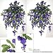 TWO 3' Artificial Wisteria Hanging Flower Bushes, with No Pot,