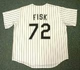 CARLTON FISK Chicago White Sox 1993 Majestic Throwback Home Baseball Jersey