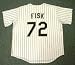 CARLTON FISK Chicago White Sox 1993 Majestic Throwback Home Baseball Jersey, 2XL
