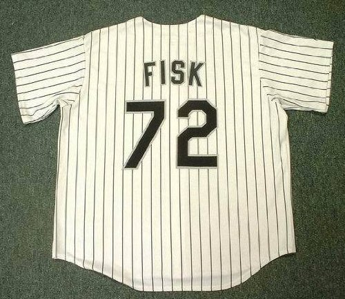 CARLTON FISK Chicago White Sox 1993 Majestic Throwback Home Baseball Jersey, 2XL