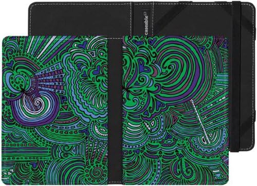 Kindle Touch Case with "Drawing Meditation Jungle Green" Design by Kaitlyn Parker