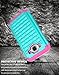 Galaxy Core Prime Case, Style4U Studded Rhinestone Crystal Bling Hybrid Armor Case Cover for Samsung Galaxy Core Prime G360 with 1 Style4U Stylus [Teal/Hot Pink]