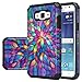 GW Case Compatible for Galaxy On5 [Shock Absorption/Impact Resistant] Hybrid Dual Layer Armor Defender Protective Case Cover for Galaxy On5 (Rainbow Flower)