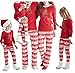 Norbi Parent-Child Family Christmas Elk Clothes Sleepwear Mom Dad Deer Striped Pajamas Set