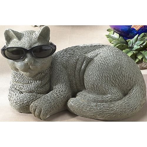 Tropix Cool Cat with Sunglasses Garden Figurine