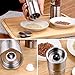 Salt and Pepper Grinder Set,KPACO 2 in 1 Slim Brushed Stainless Steel Pepper Mill and Salt Mill Pepper Grinder Set Spice Grinder,Easy to Fill Salt and Pepper Mill Set With Brush