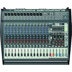 Behringer Europower PMP6000 1600-Watt 20-Channel Powered Mixer with Dual Multi-FX Processor and FBQ Feedback Detection System
