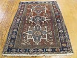 1'10 x 2'9 Rust Red Persian Hand Knotted Wool Gharajeh Rug