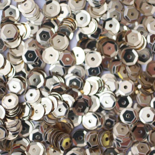 5mm CUP SEQUINS Silver Loose sequins for embroidery applique arts