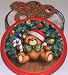 Gourmet Food : Scott's Cakes 1 lb. Dark Chocolate Covered Pretzel with Christmas Jimmies in a Teddy Bear Tin