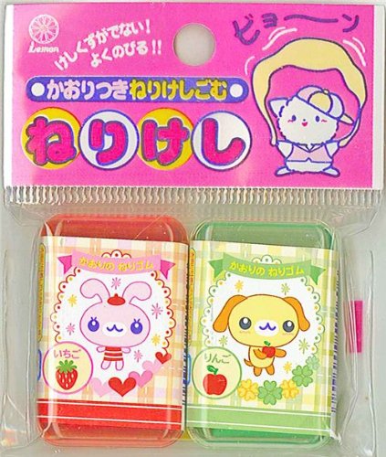 Imagen principal de 2 gomas de borrar kawaii perfumadas, oso y conejito