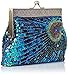 MG Collection Nisha Beaded Sequin Peacock Clutch