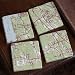 National Geographic ''My Town'' TOPO! Map Coasters, Set of 4