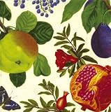 Caspari Set of 2 Royal Orchard Paper Dinner Napkin Package, Ivory