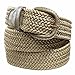Luxury Divas Beige Braided Elastic Stretch Belt Size XX-Large
