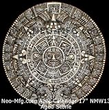 HISTORY MAYAN AZTEC CALENDAR SUN SCULPTURAL WALL RELIEF 17
