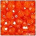 BeadTin Orange Transparent 12mm Faceted Round Craft Beads (150pcs)