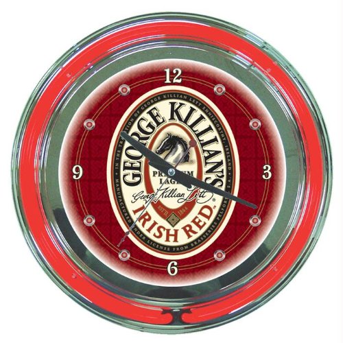 Neon Clock - George Killian's Irish Red Logo, Model# KL1400