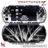 Lightning White WraptorSkinz Skin and Screen Protector Kit fits Sony PSP 30 ....