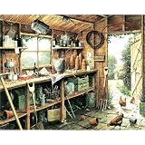 618W0nRZ0iL. SL160  Hersey (Garden Shed) ArtPoster   16x20 custom fit with RichAndFramous Black 99 inch Poster Hangers