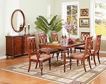 Hot Sale 7pc Traditional Style Brown Dining Room Table & Chair Set