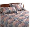 Malibu Shores Blue/Lilac Contemporary 4 Piece Jacquard Comforter Set, King