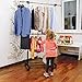 Tatkraft Saturn Two-level Garment Rack Clothes Rail Clothes Rack on Wheels with Extensible Rods