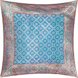 ShalinCraft Pillow Cover Decor Accessories India Christmas Gift Ideas Silk Fabric 16x16 inches (bcbr333)