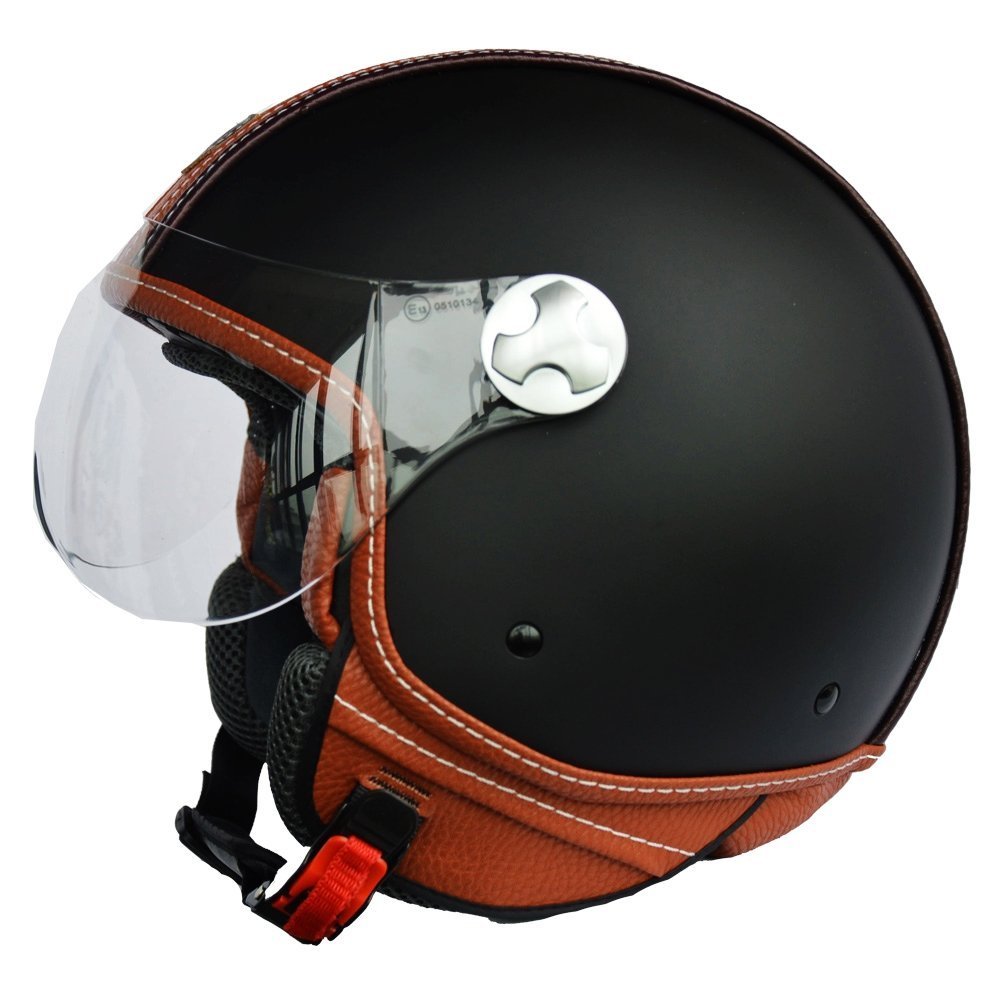 PEDA Italian Design (MOCA B) ECE DOT Motorcycle Helmet,Unisex Open Face