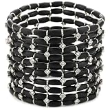 Leslie Danzis Black Nugget And Crystal Stretch
