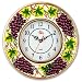 Wine Grapes Decorative Novelty Fruit Fruity Themed Wall Clock Kitchen Home Decor Vineyard Theme Purple Shape Shaped New