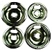 Range Kleen 10124XN Universal Drip Pans 4 Pack Containing 2 Units 101Am and 102Am, Chrome
