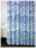 Greek Blue Mosaic Shower Curtain