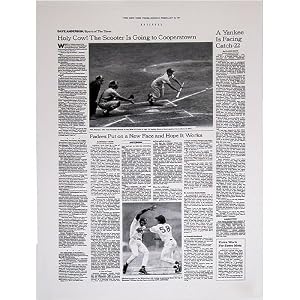 New York Times Cover Reprint February 27 1994 Scooter Is Going To Cooperstown Sports Baseball