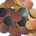 Sequin Bronze Gold Iridescent Brown Round 1.5 inch Tooled Leather Effect Couture Loose Paillettes. Made in USA.