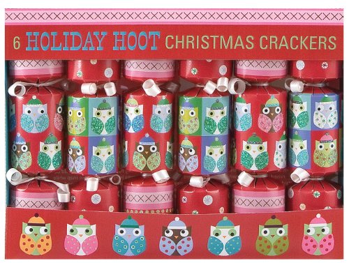 The Gift Wrap Company Tom Smith Christmas Crackers - Holiday Hoot Holiday Crackers (Pack of 6)