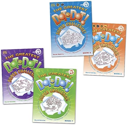 (Set/4) David Kalvitis The Greatest Super Challenge Dot to Dot - Books 5 - 8