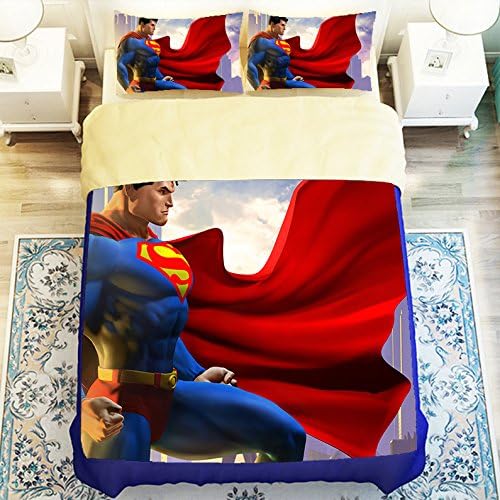 Generic Superman 4 Piece Duvet Cover Set Queen Size