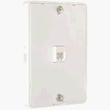 Triplex Wall Phone Jack, White
