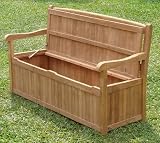 New 5 Feet Grade A Teak Wood Luxurious Outdoor Garden Bench with Storage Box [Model: DV2]