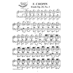 Chopin Etude Op. 25 No. 3: Instantly download and print sheet music