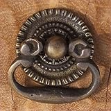 MANJA MTMET-009 真鍮 取っ手 ドアノブ つまみ ハンドル アンティーク レトロ調 ナチュラル：MTMET-009