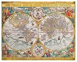 Antique Map - Orbis Terrarum, 1636, Art Poster by Jean Boisseau