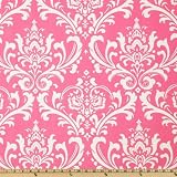 54'' Wide Premier Prints Ozborne Candy Pink/White Fabric By The Yard ~ Premier Fabrics
