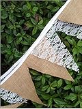 Checkmineout 9.3feet Hessian Burlap Floral Lace Bunting Banner Rustic Wedding Decoration Home Garland