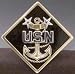 Mayer Mill Brass - HTC-CPO - Chief Petty Officer Hitch Cover - No Star