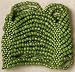 Cuff Bracelet - Apple (Green) - Beaded Stretch Style, Indonesian